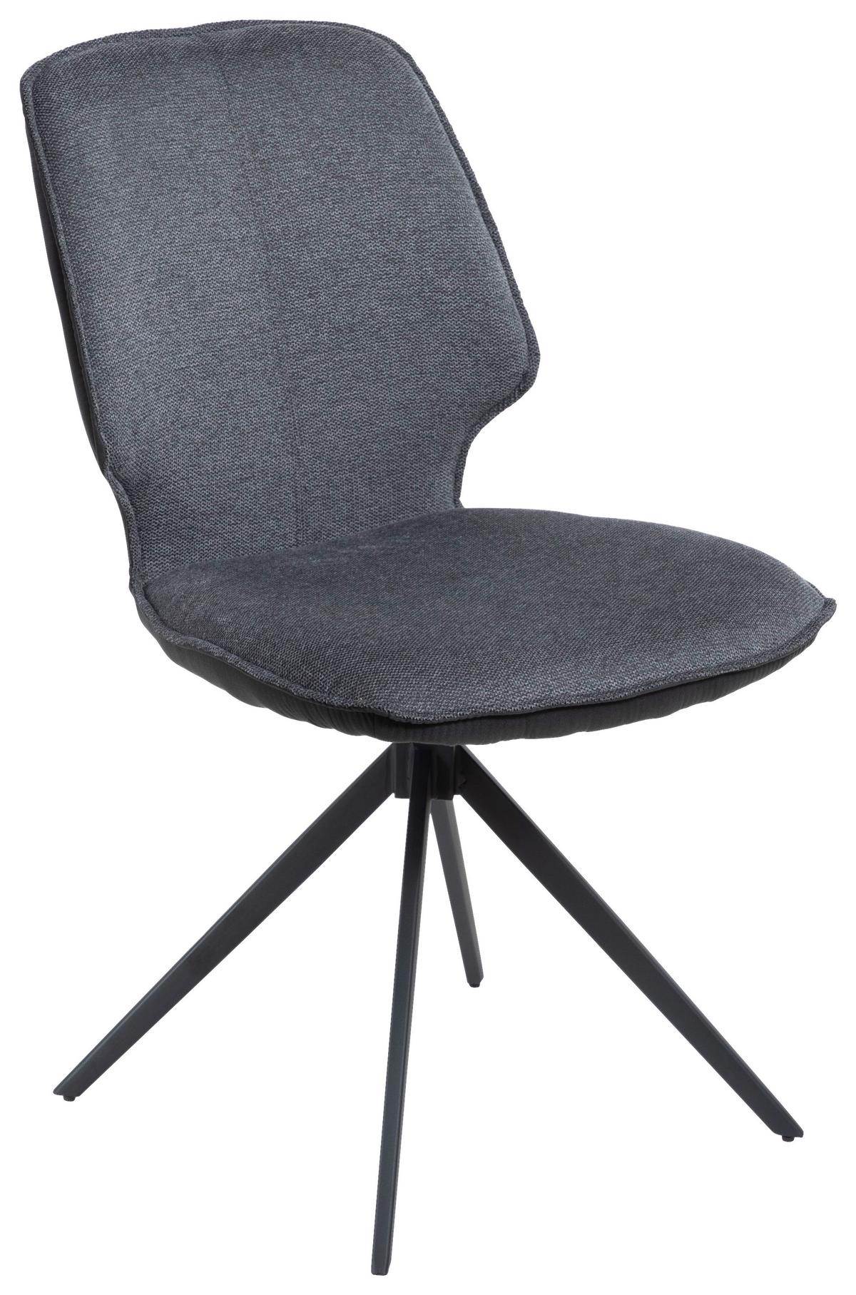 KRZESŁO ATLANTIS - ciemnoszary/czarny, Design, metal/tkanina (49/86,5/63cm) - Novel