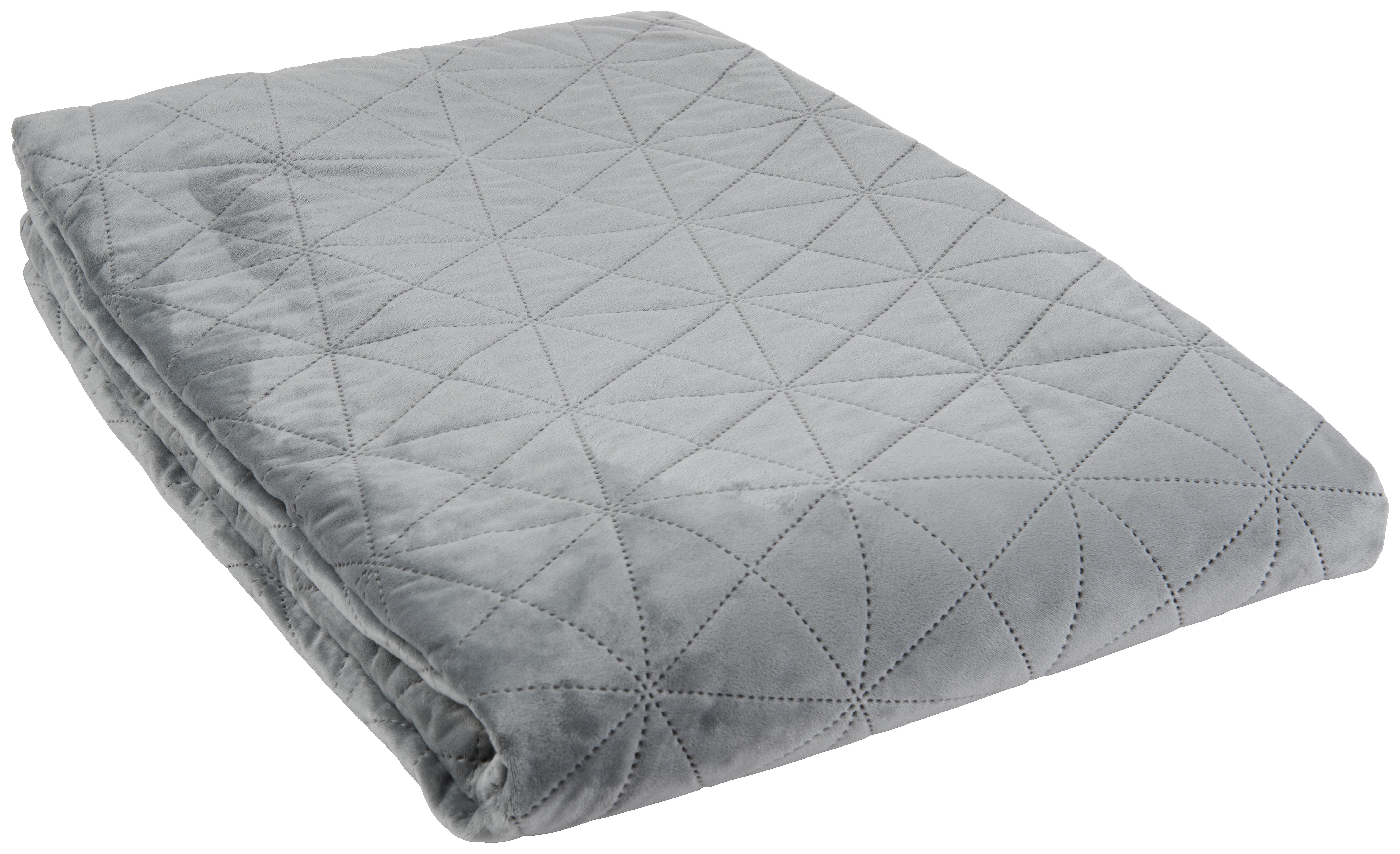 NARZUTA NA ŁÓŻKO ANJA - HLG034 - szary, Basics, tkanina (220/240cm) - Novel