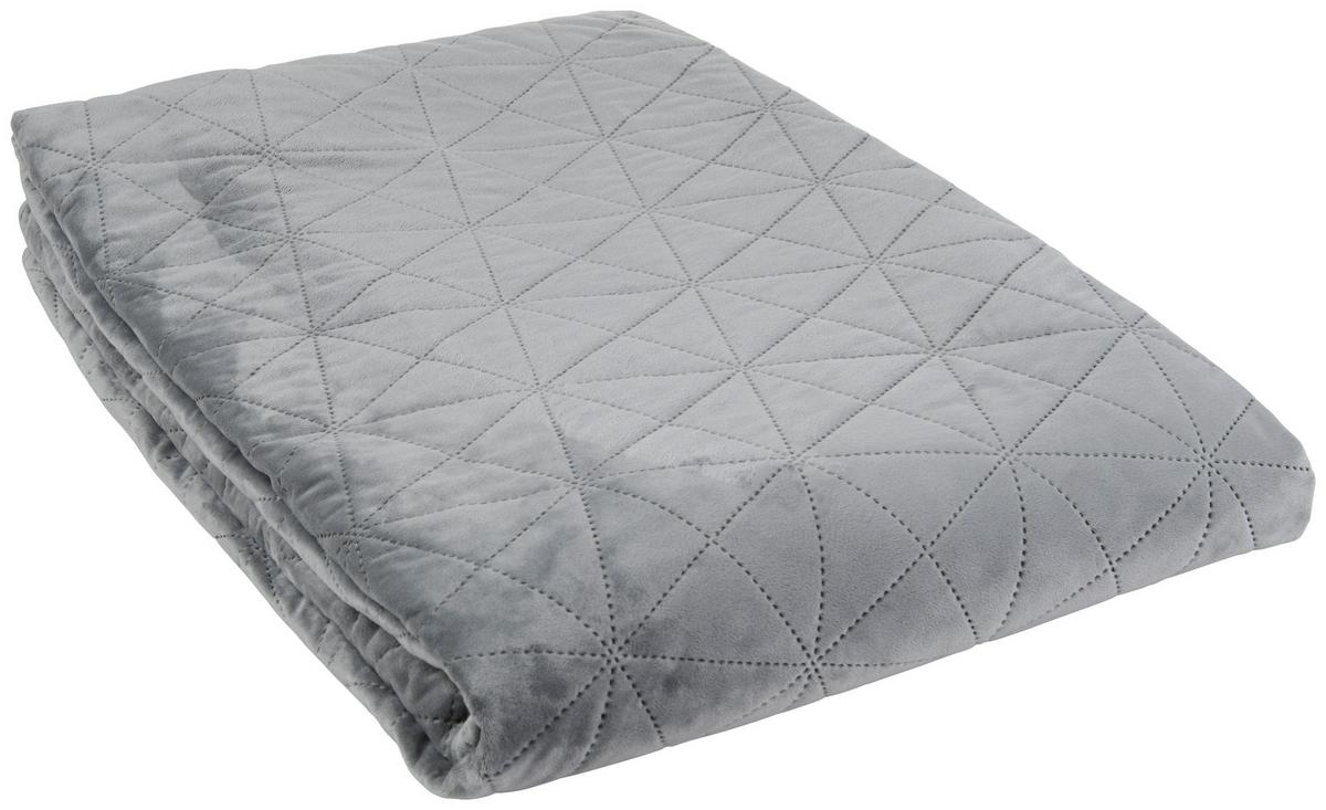 NARZUTA NA ŁÓŻKO ANJA - HLG034 - szary, Basics, tkanina (220/240cm) - Novel