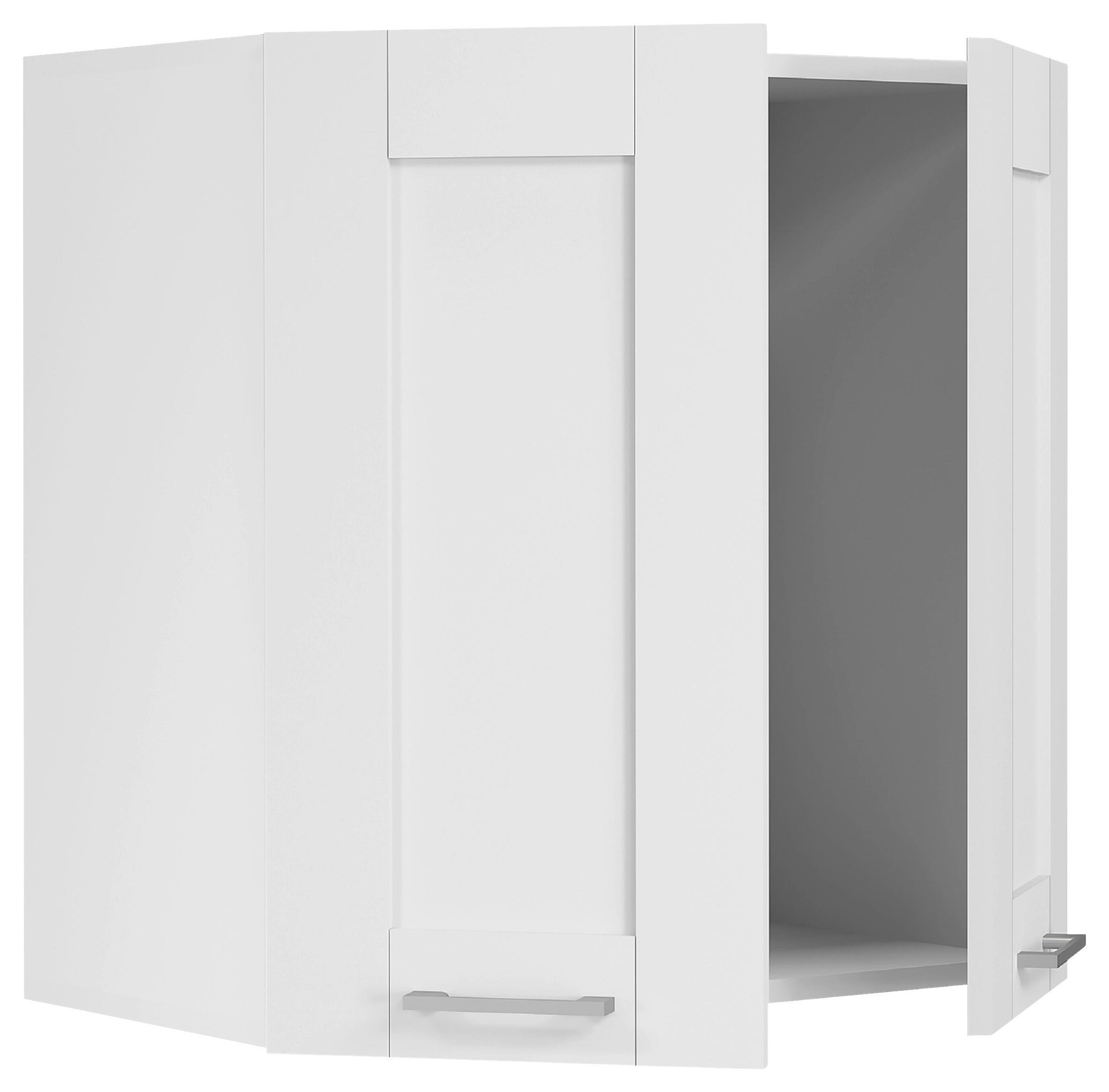 KÜCHENOBERSCHRANK COLURA - Weiss/Silberfarben, Trend, Holzwerkstoff/Kunststoff (60/60/31cm) - MID.YOU