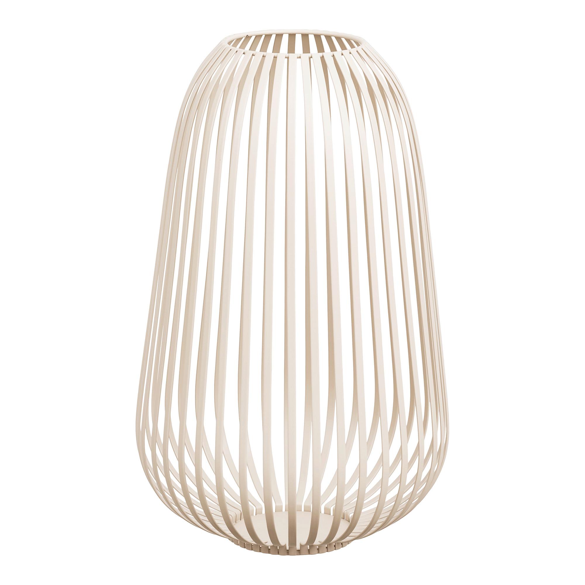 Laterne Stoense Lantern Beige - Beige, Basics, Metall (24,5/40/24,5cm)