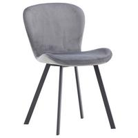 STUHL-SET LILJA - Schwarz/Grau, Design, Textil/Metall (48/80/50cm) - Livetastic