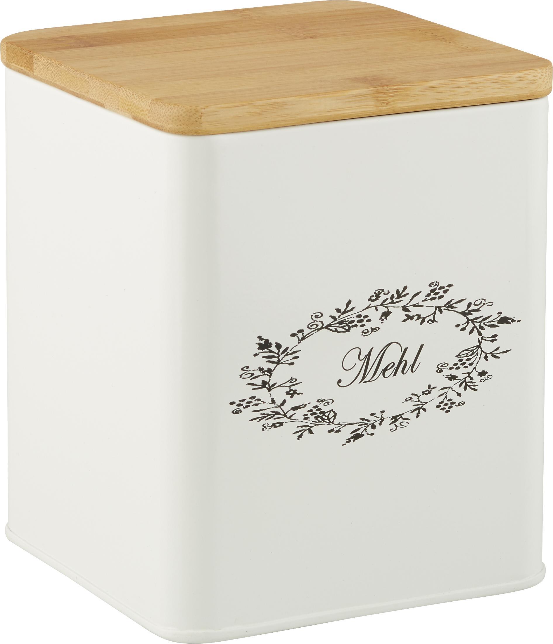 Box mit Deckel Lore Weiß Echtholz - Weiß, ROMANTIK / LANDHAUS, Holz/Metall (14/14/16cm) - Zandiara