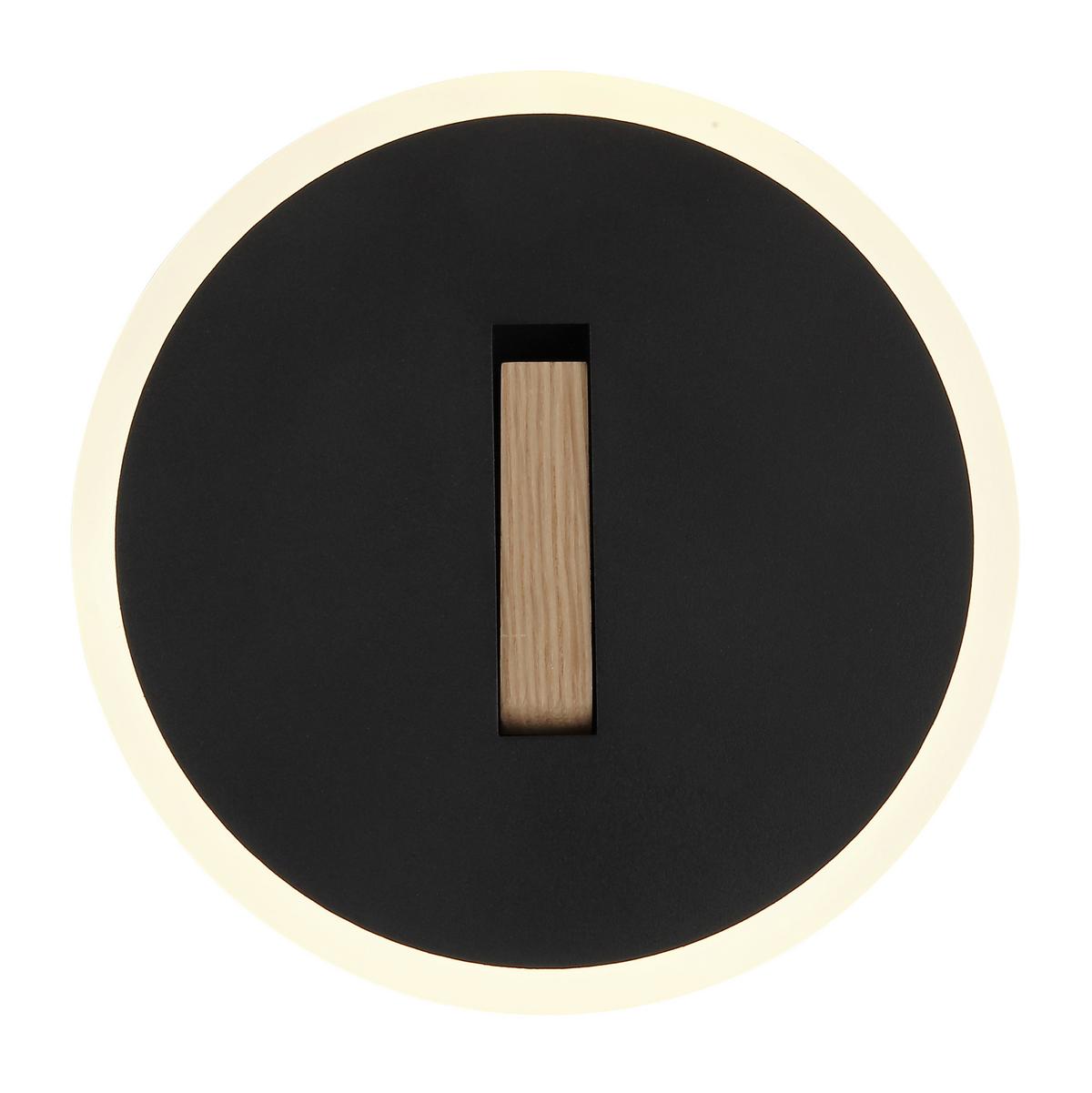 LED-WANDLEUCHTE 78410B AVERY - Weiss/Dunkelbraun, Design, Holzwerkstoff/Kunststoff (20,5/5cm) - Globo