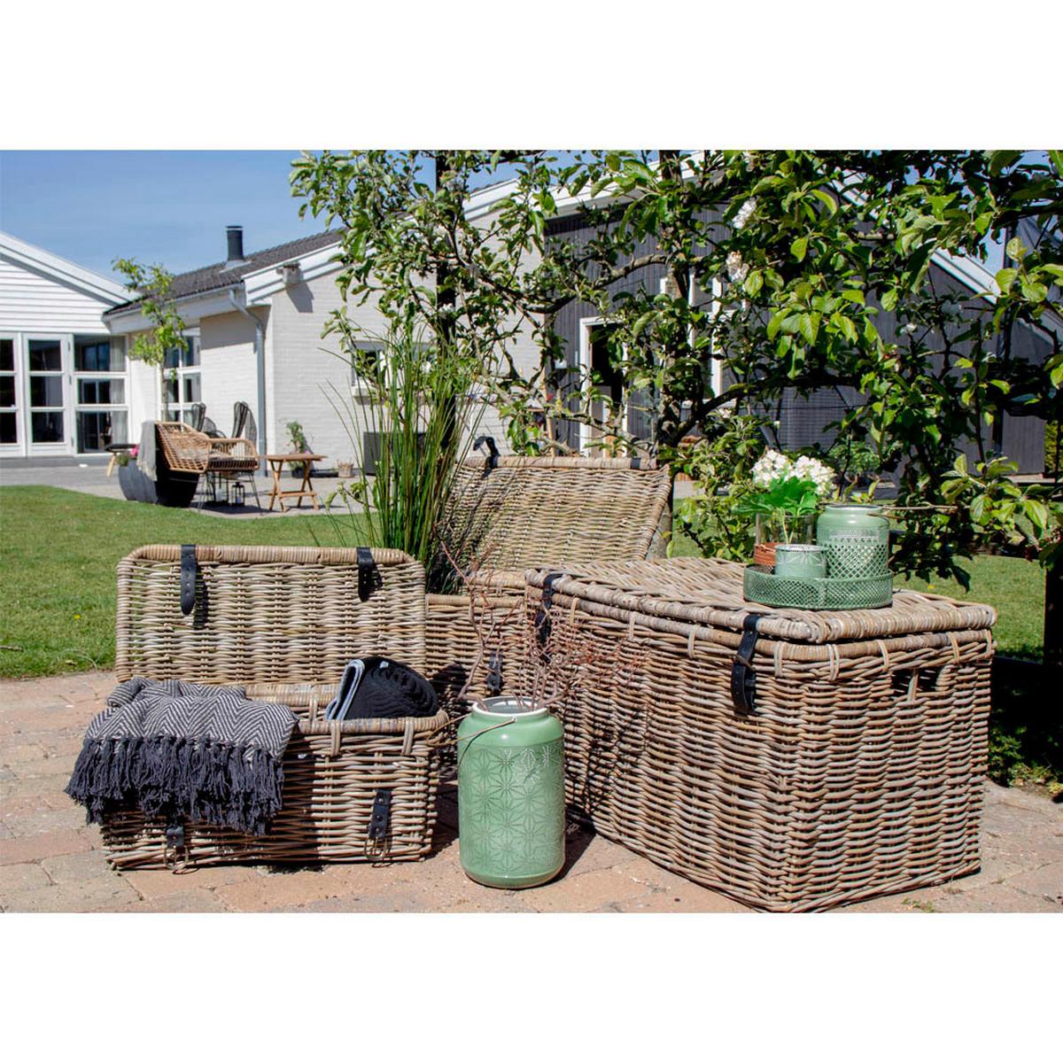 Korbset Depot Storage Trunk Naturfarben, 3er Set - Naturfarben, Basics, Naturmaterialien (81/48/51cm)