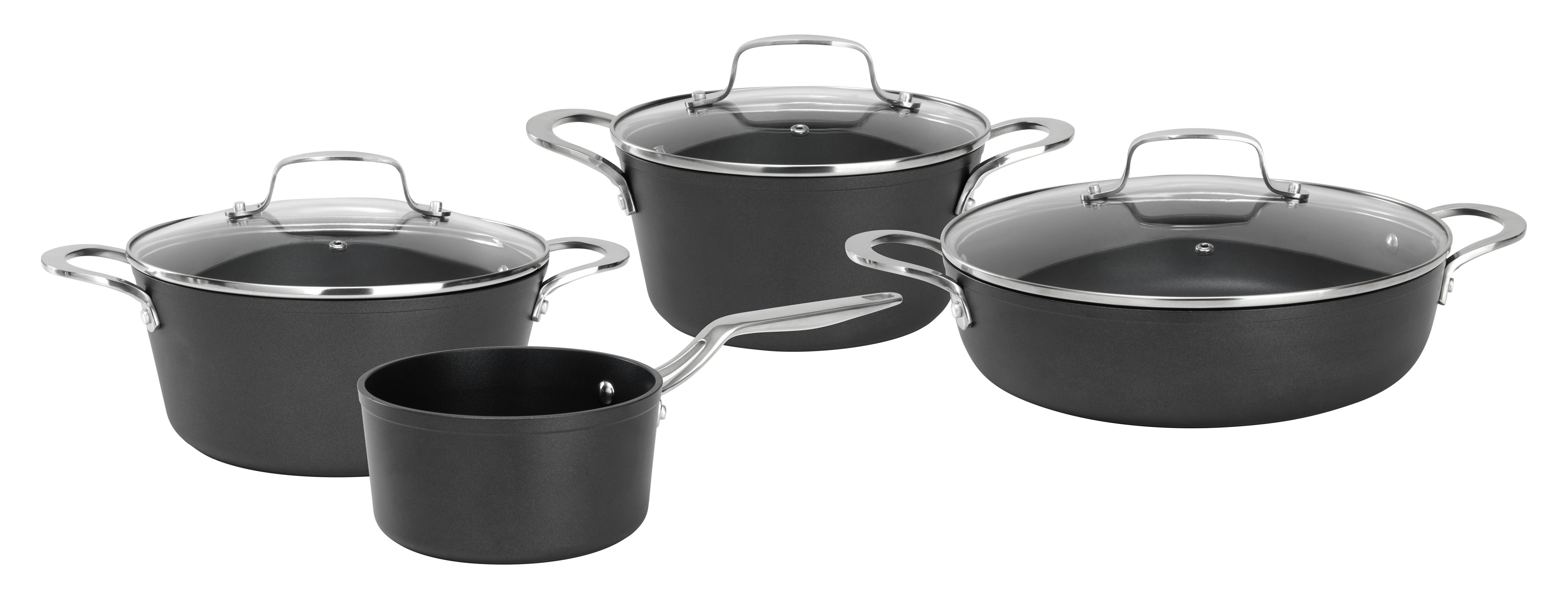 Set Lonaca Za Kuhanje Profi Line - srebrne boje/prozirno, Konventionell, staklo/metal - Gourmesto