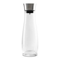 Karaffe Elena in Silberfarben ca. 1000ml - Klar/Silberfarben, KONVENTIONELL, Glas/Kunststoff (9,6/30,3cm) - Mömax
