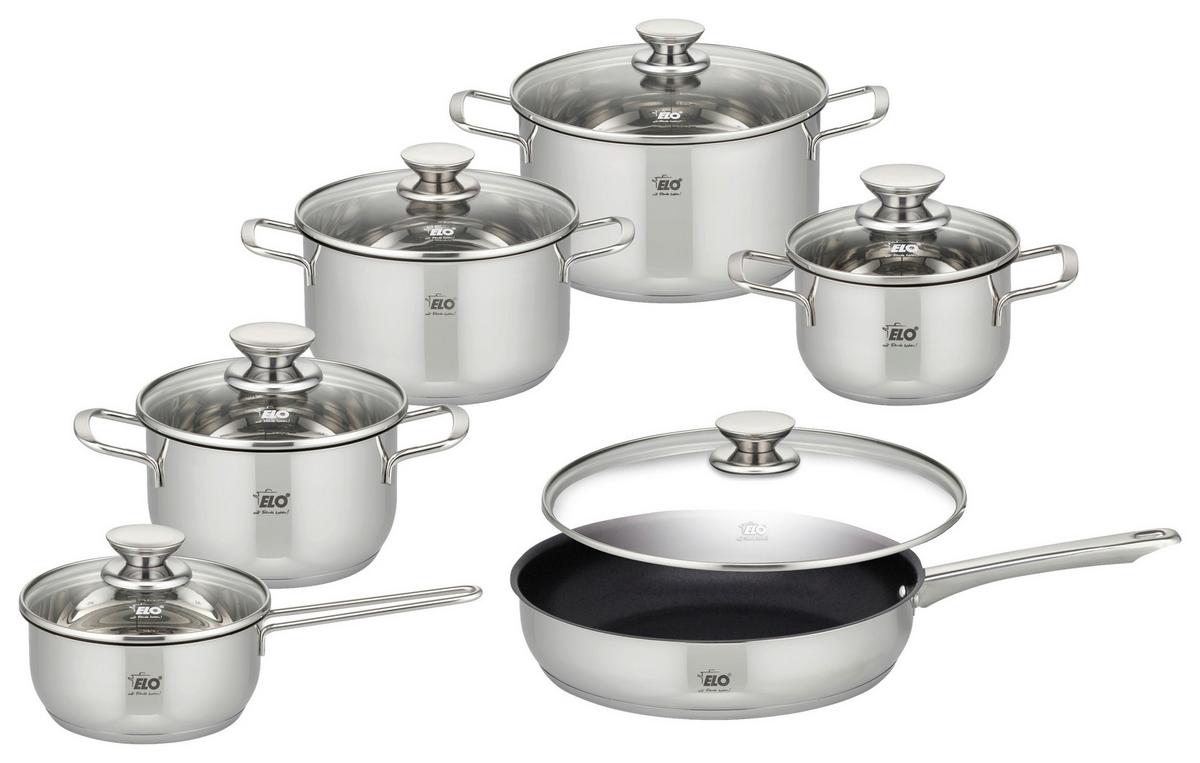 Set de oale 12/1 Avery - străveziu/culoare inox, Konventionell, sticlă/metal - ELO
