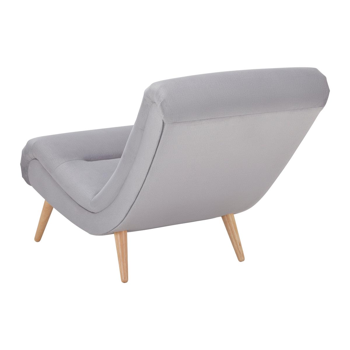 Relaxsessel Jan Hellgrau Samt - Hellgrau/Naturfarben, MODERN, Holz/Textil (74/102/90cm) - Bessagi Home