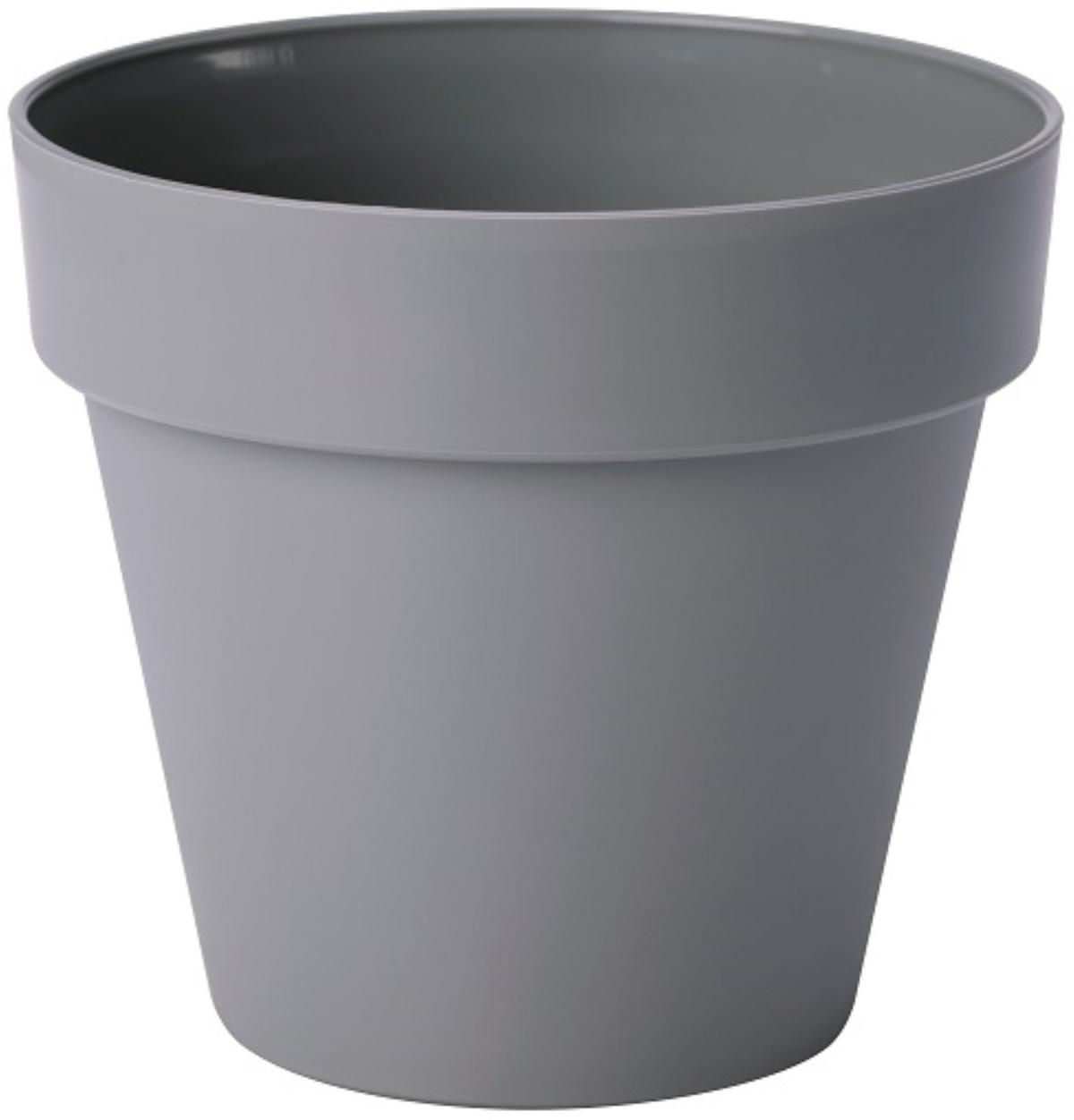 Okrasni Lonček Icona Soft Mat 14 - siva, Konvencionalno, umetna masa (14/12,5cm) - Mömax
