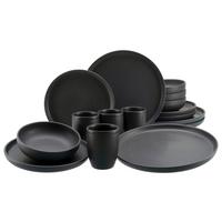 SERWIS OBIADOWO-ŚNIADANIOWY UNO BLACK - czarny, Konventionell, ceramika - Creatable