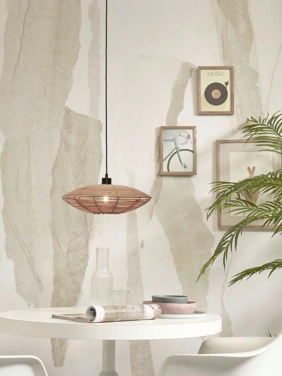 LAMPA WISZĄCA TANAMI/H/4010/N - kolor naturalny, Trend, drewno (40/40/10cm) - Good & Mojo