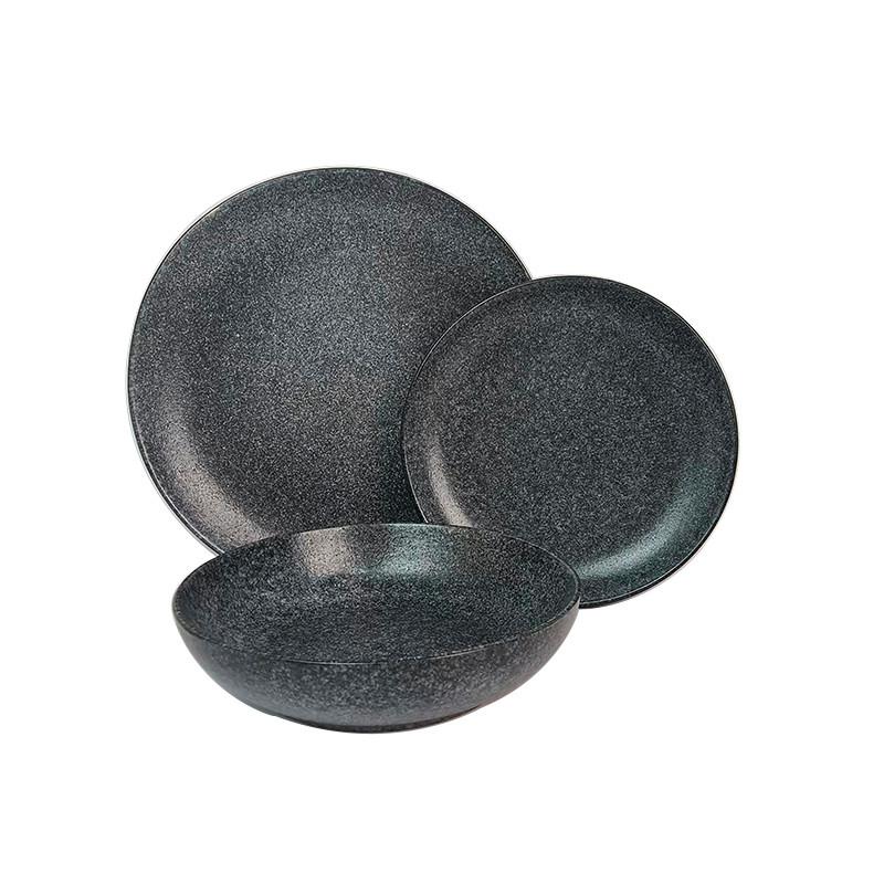 Tafelservice Stone aus Steinzeug 12-teilig - Grau, MODERN, Keramik - Premium Living