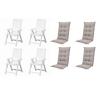 GARTENSTUHL-SET TAMPA+AUFLAGEN SET - Taupe/Weiß, MODERN, Kunststoff/Textil (44/111/50cm) - Gardenson