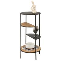 Standregal Charly in Natur/Schwarz - Schwarz/Naturfarben, MODERN, Holz/Metall (45/100/45cm) - Zandiara