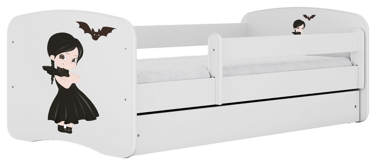 Otroška Postelja Babydreams, Bela, 80x160cm - bela/barve breze, Moderno, tekstil/leseni material (80/160cm) - MID.YOU