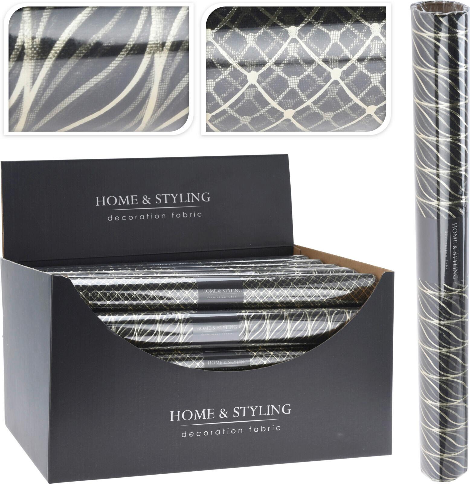 Dekoranyag Fekete Organza - textil (200cm)