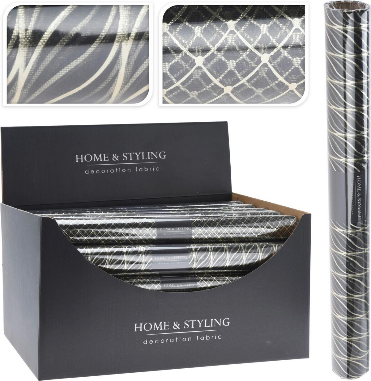 Dekoranyag Fekete Organza - textil (200cm)