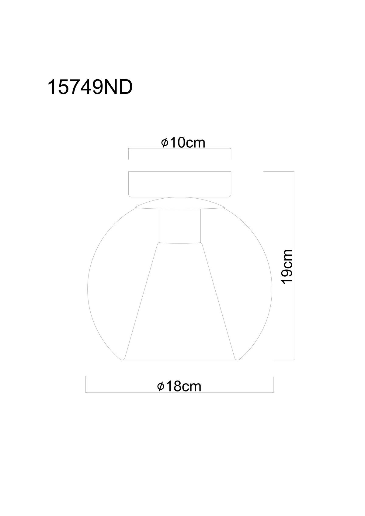 Stropna Svjetiljka Barry - bijela/boje nikla, Basics, staklo/metal (18/19cm) - Globo