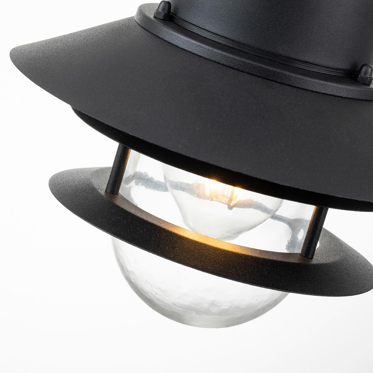 Kültéri Függőlámpa Copenhagen8-Bk - fekete, Konventionell, üveg/fém (22/25.1cm) - Elstead Lighting