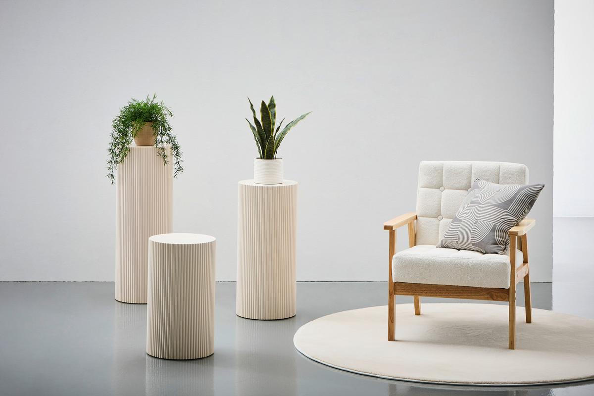 KWIETNIK ALINA - kolor naturalny, Trend, materiał drewnopochodny (30/65/30cm) - Xora