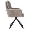 STOL MED ARMSTÖD SOPHIE - grå/svart, Modern, metall/textil (60/93/67cm) - Premium Living