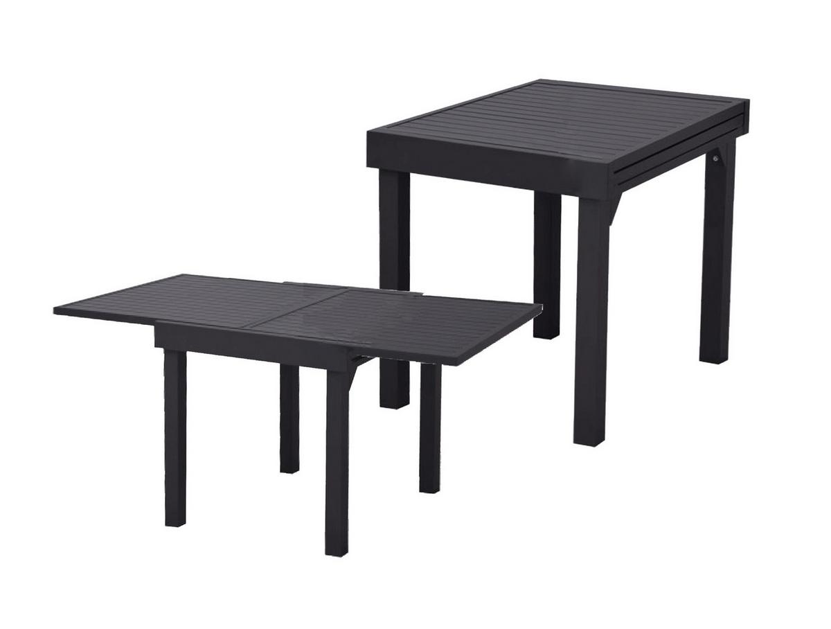 Gartenset Elena 3-tlg. Dunkelgrau/Schwarz - Dunkelgrau/Schwarz, Basics, Kunststoff/Metall (56,5/89/61cm) - Gardenson