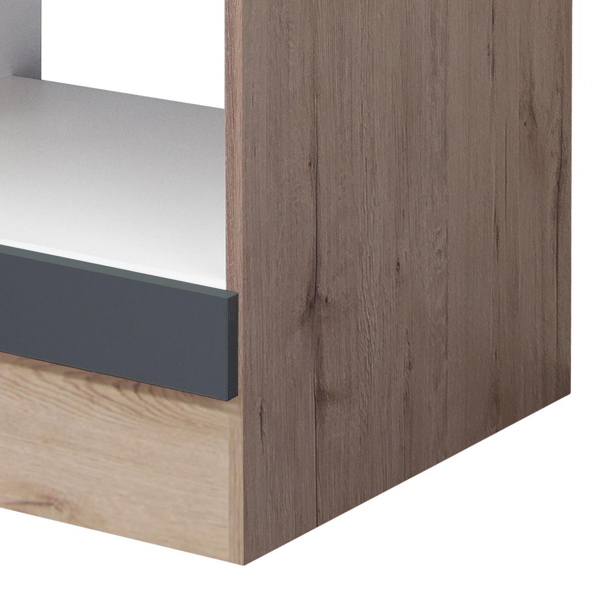 CORP CUPTOR ÎNCORPORABIL SHADOW   HU60 - gri închis/stejar San Remo, Modern, material pe bază de lemn (60/85/60cm)
