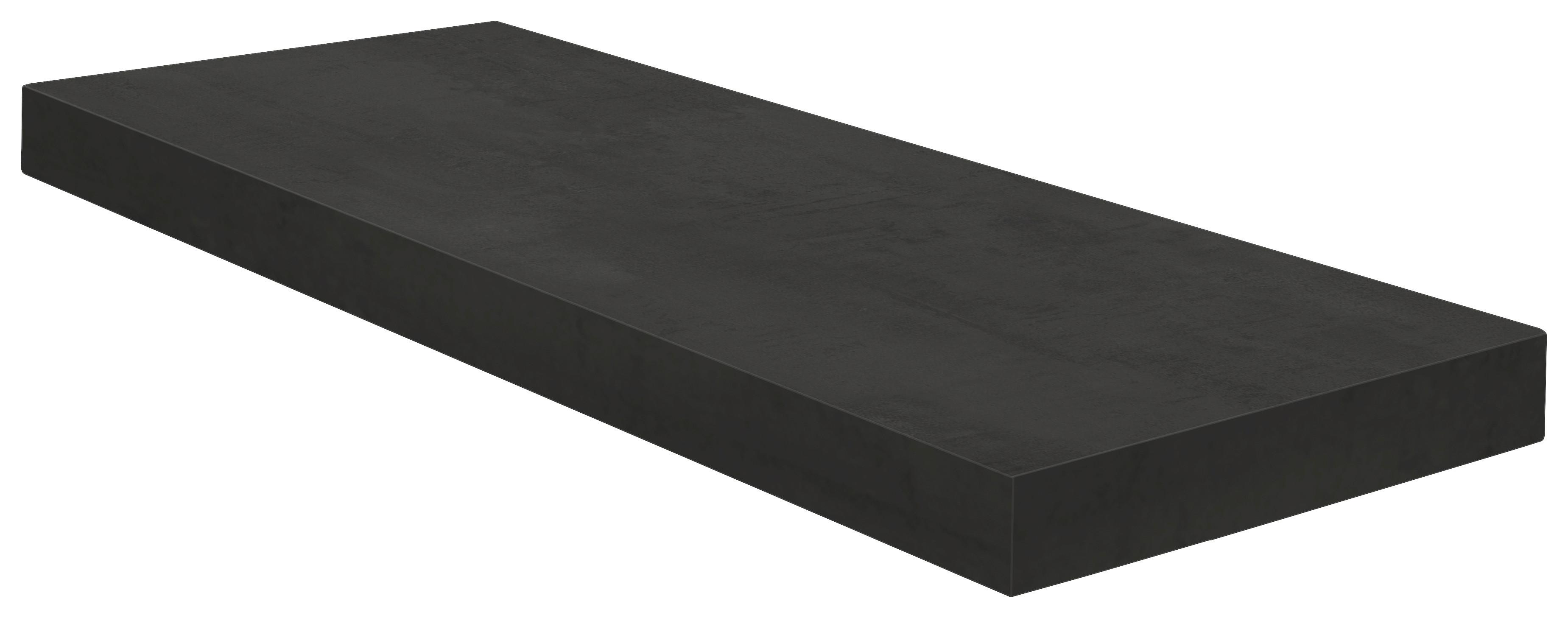 Falipolc Fekete Mister Office - fekete, Modern, faalapú anyag (60/4/24cm) - Mömax
