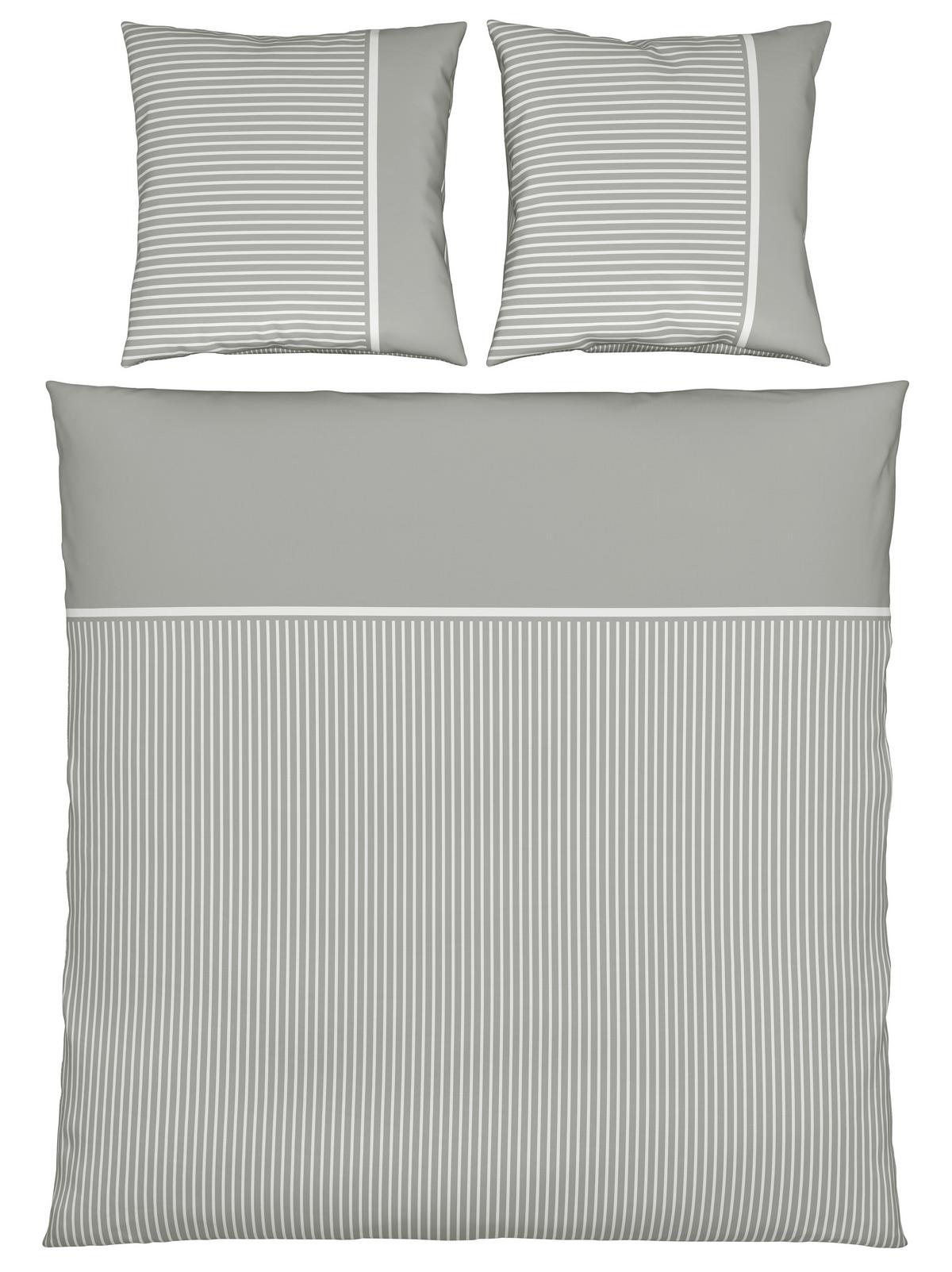 Bettwäsche Johannes XXL Hellgrau ca. 200x200cm - Hellgrau, KONVENTIONELL, Textil (200/200cm) - Mömax