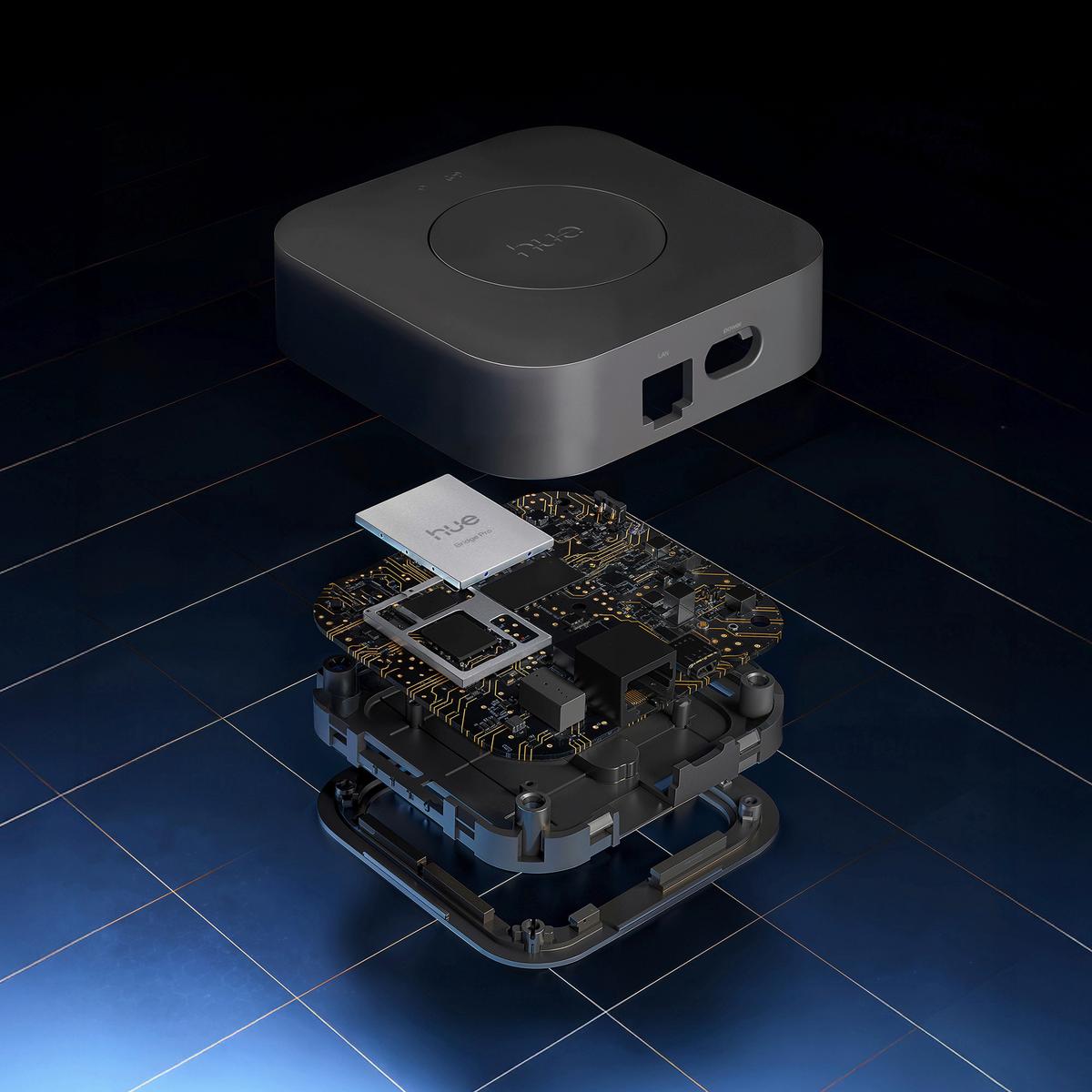 ELEMENT STERUJĄCY PHILIPS HUE BRIDGE EU V3 - czarny, Basics, tworzywo sztuczne (9,2/2,6/9,2cm) - Philips