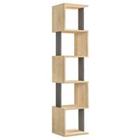 Bücherregal Piri ca. 35x161x30 cm Eiche/Anthr. - Eichefarben, Design, Holzwerkstoff (35/161/30cm) - Livetastic