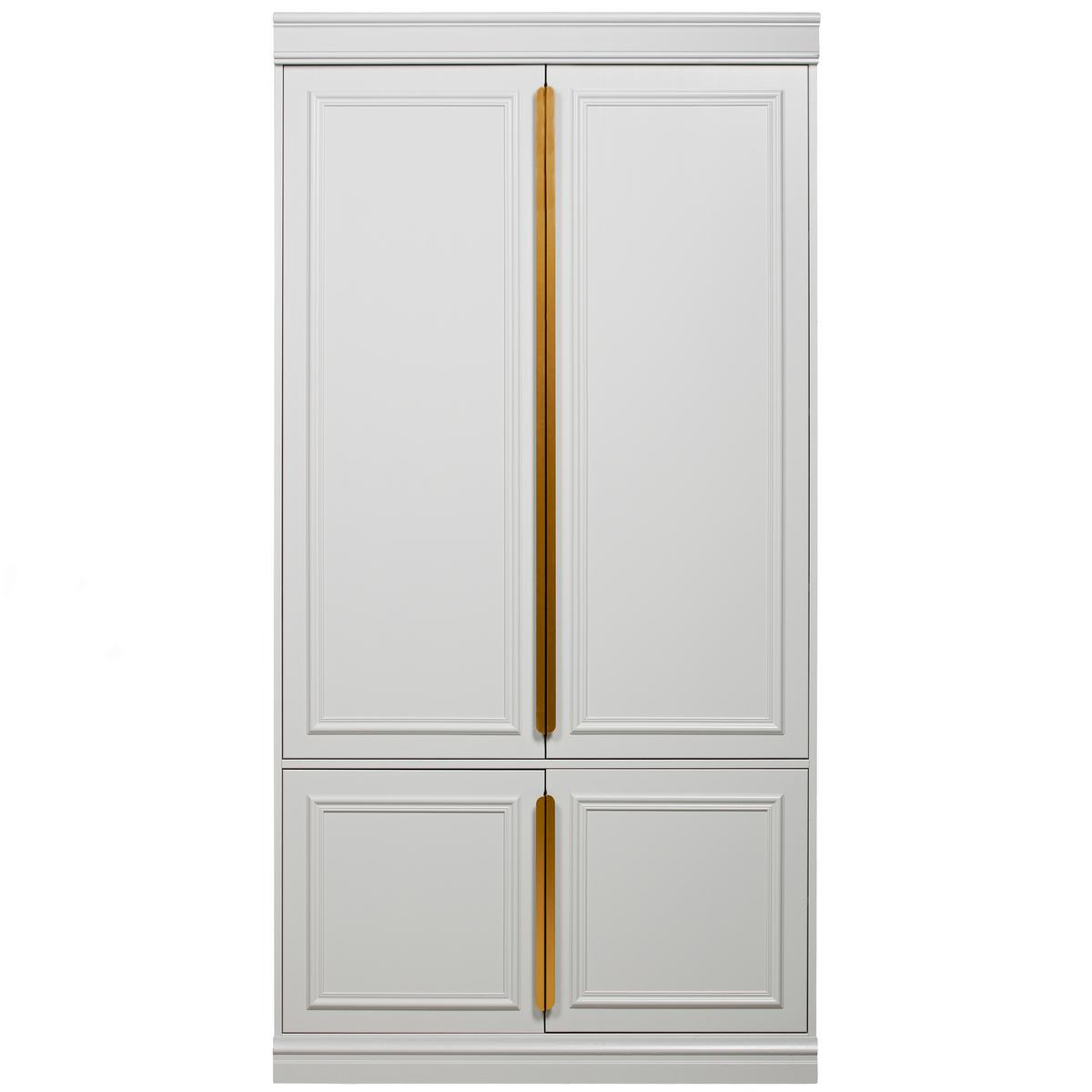 Garderobenschrank Organize Hellgrau - Roségold/Hellgrau, Design, Holz/Holzwerkstoff (110/215/62cm) - Livetastic