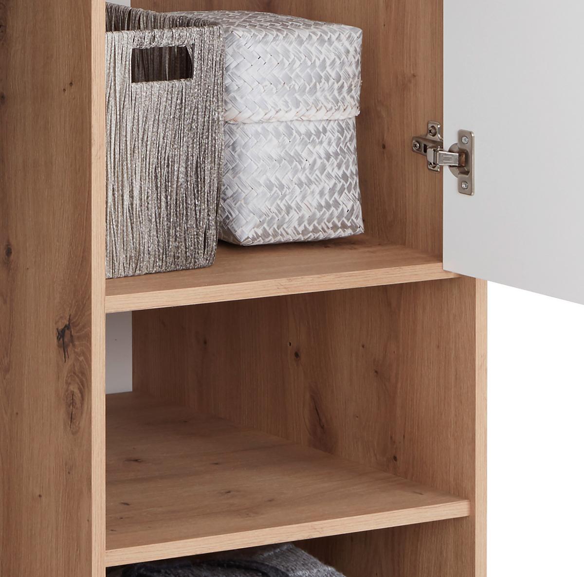 Ormar Za Odjeću Box - bijela/hrast Artisan, Moderno, drvni materijal/plastika (98/205/55cm) - Modern Living