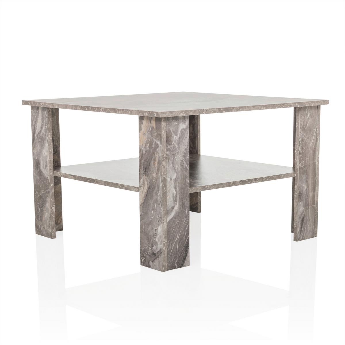 Klubska Miza Bismo, Siva - siva, Moderno, leseni material (70/70/45cm) - MID.YOU