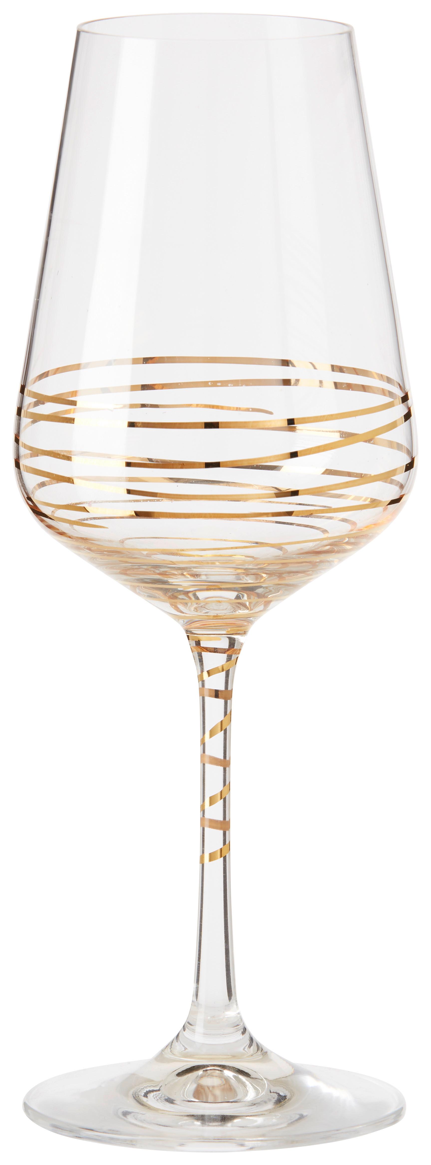Fehérboros Pohár Elegance - aranyszínű/átlátszó, Modern, Üveg (0,35l) - Bohemia