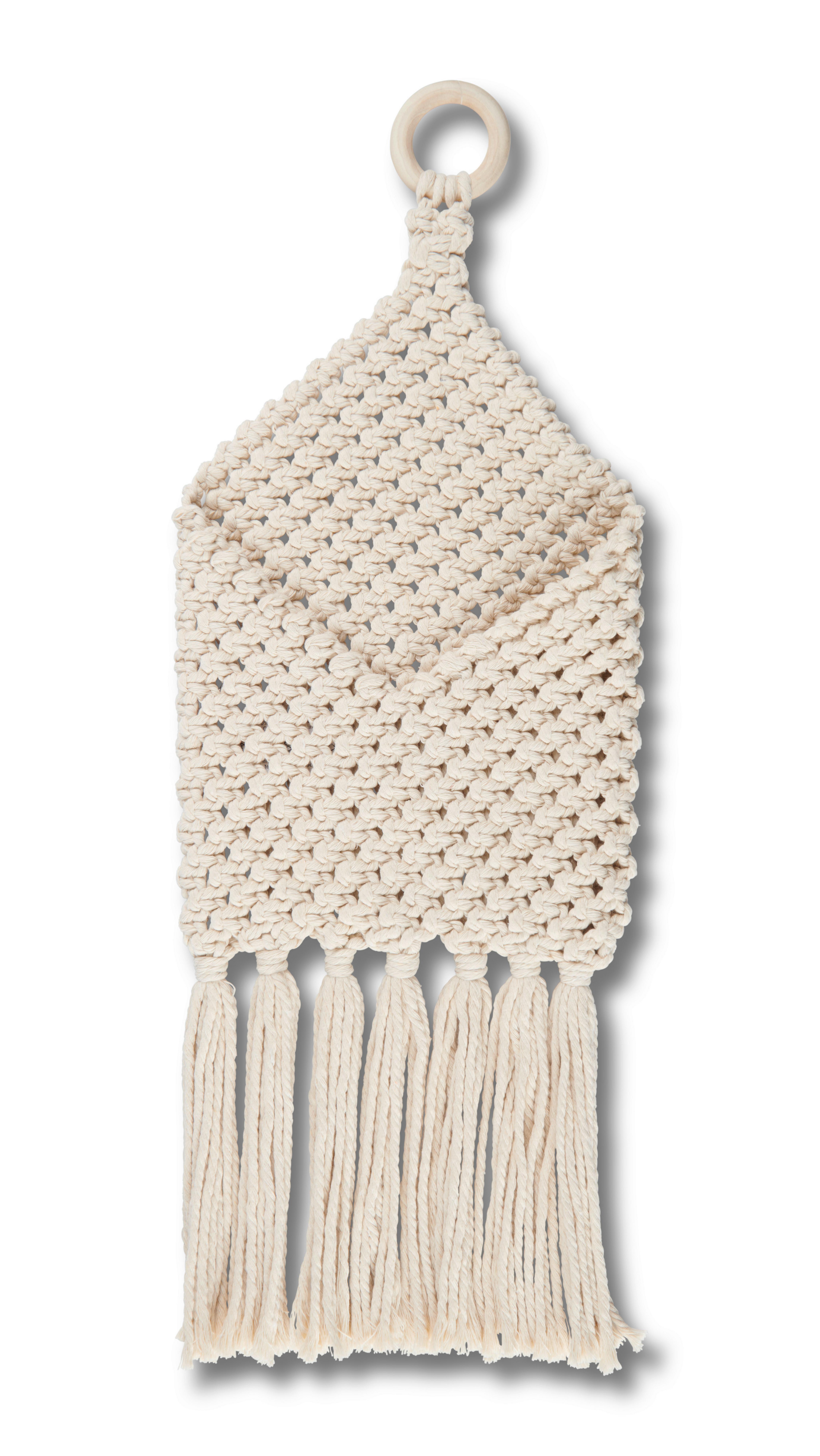 Wanddeko Ella in Natur - Naturfarben, ROMANTIK / LANDHAUS, Holz/Textil (20/55cm) - Modern Living