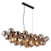 Hängeleuchte Udo Schwarz max. 25 Watt - Schwarz, Design, Glas/Metall (103/47cm) - Globo