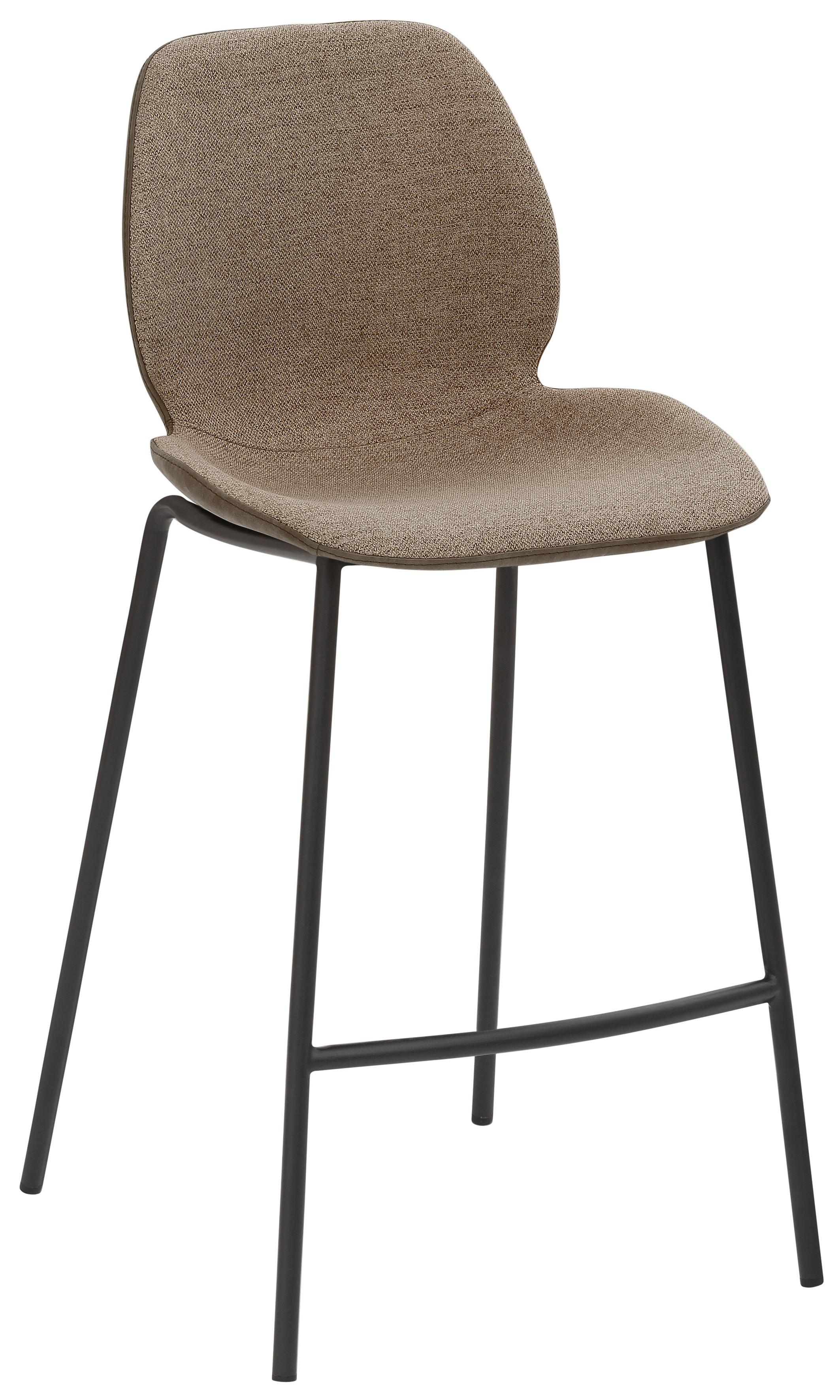 Barhocker My Solo ca. 49x97 cm Schlammfarben - Sandfarben/Schlammfarben, KONVENTIONELL, Textil/Metall (49/97/53cm) - Livetastic