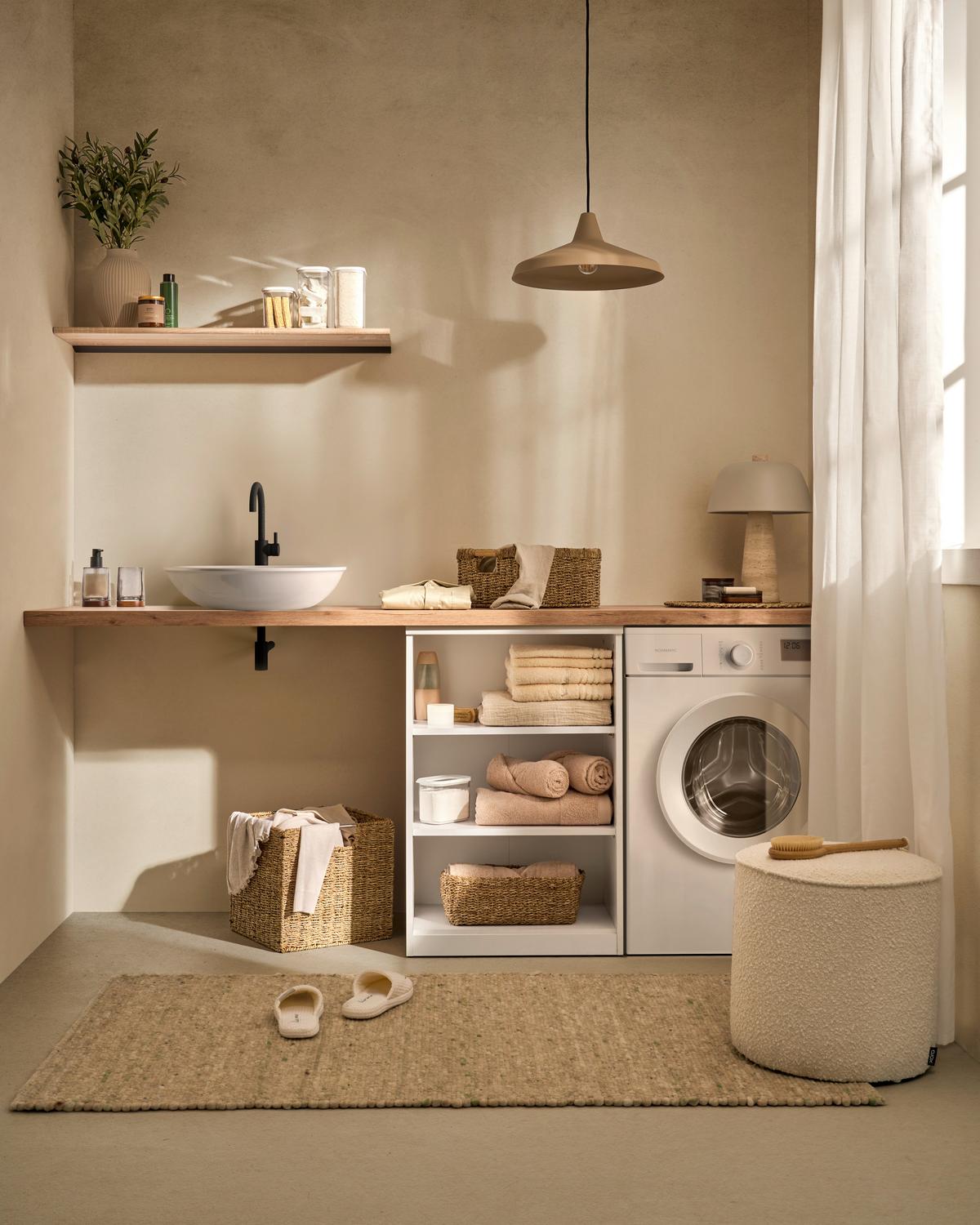 REGAŁ EASY - biały/czarny, Basics, materiał drewnopochodny (55/84/36cm) - Xora