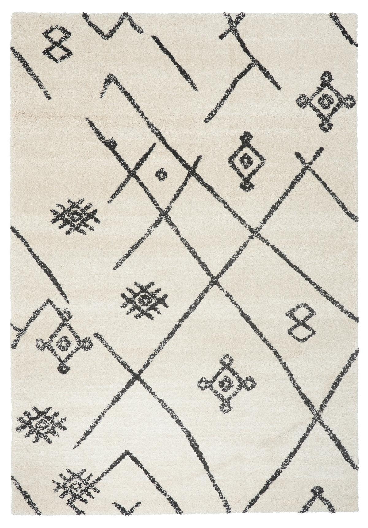 Covor țesut Timon 2 - crem/negru, Modern, textil (120/170cm) - Modern Living