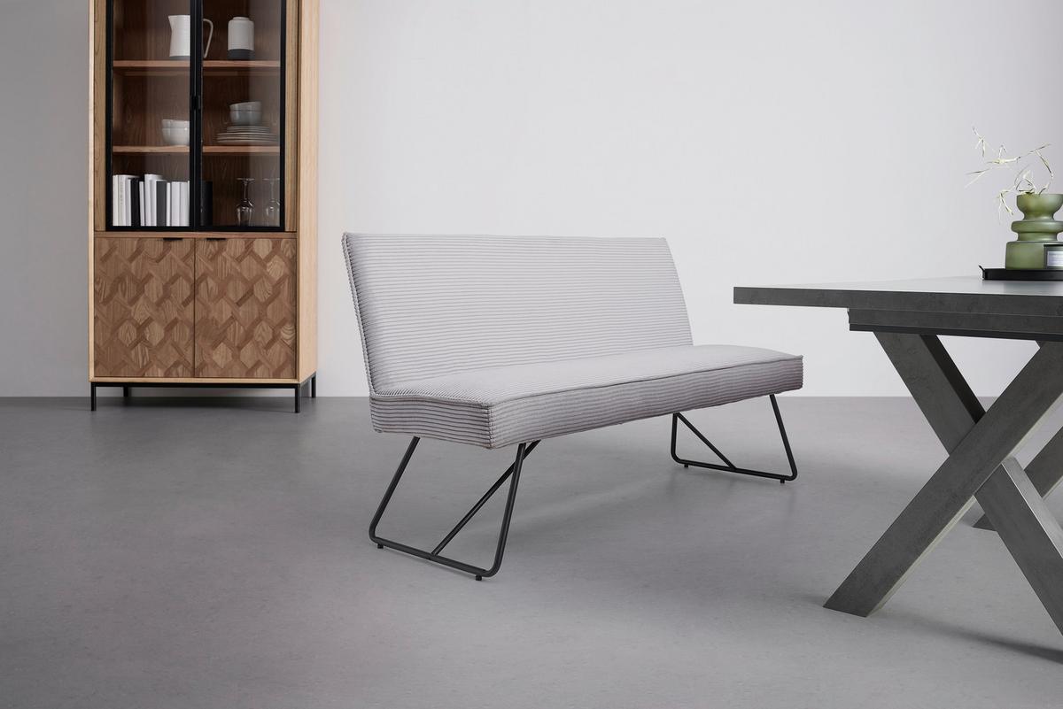 Ülőpad Cora - fekete/szürke, Modern, textil/fém - Mömax