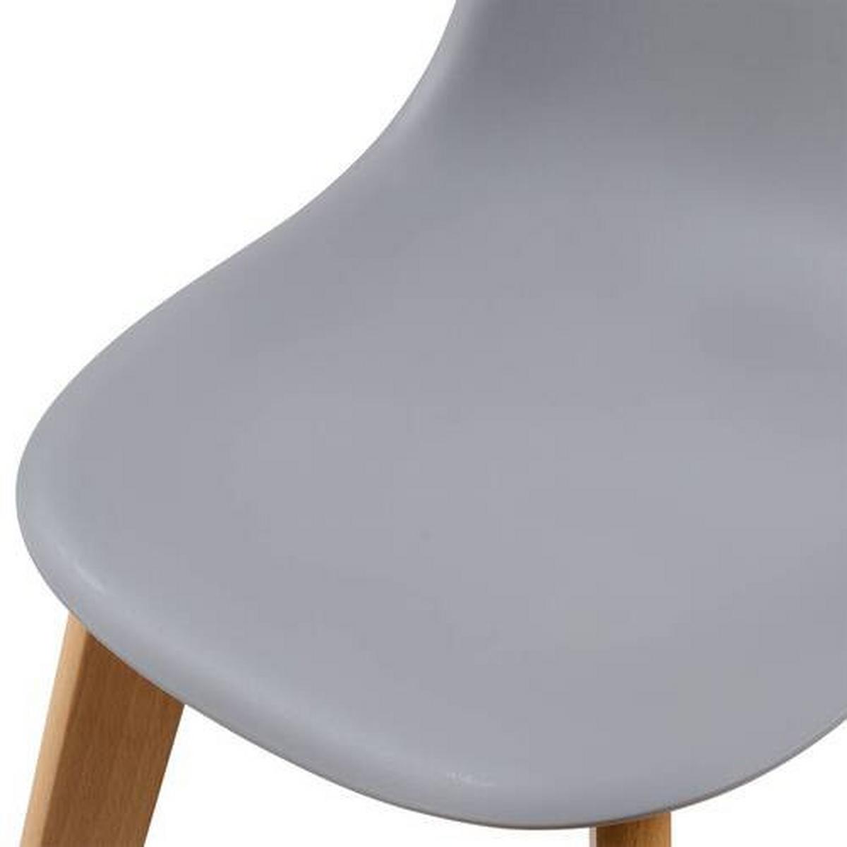 KRZESEŁKO DLA DZIECI KOPENHAGEN 4 - kolor bukowy/szary, Modern, tworzywo sztuczne/drewno (33/57/38cm) - P & B