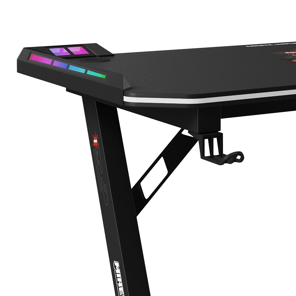 Gamingtisch Minecraft Multicolor/Schwarz - Multicolor/Schwarz, MODERN, Holzwerkstoff/Metall (120/60/74cm) - Minecraft