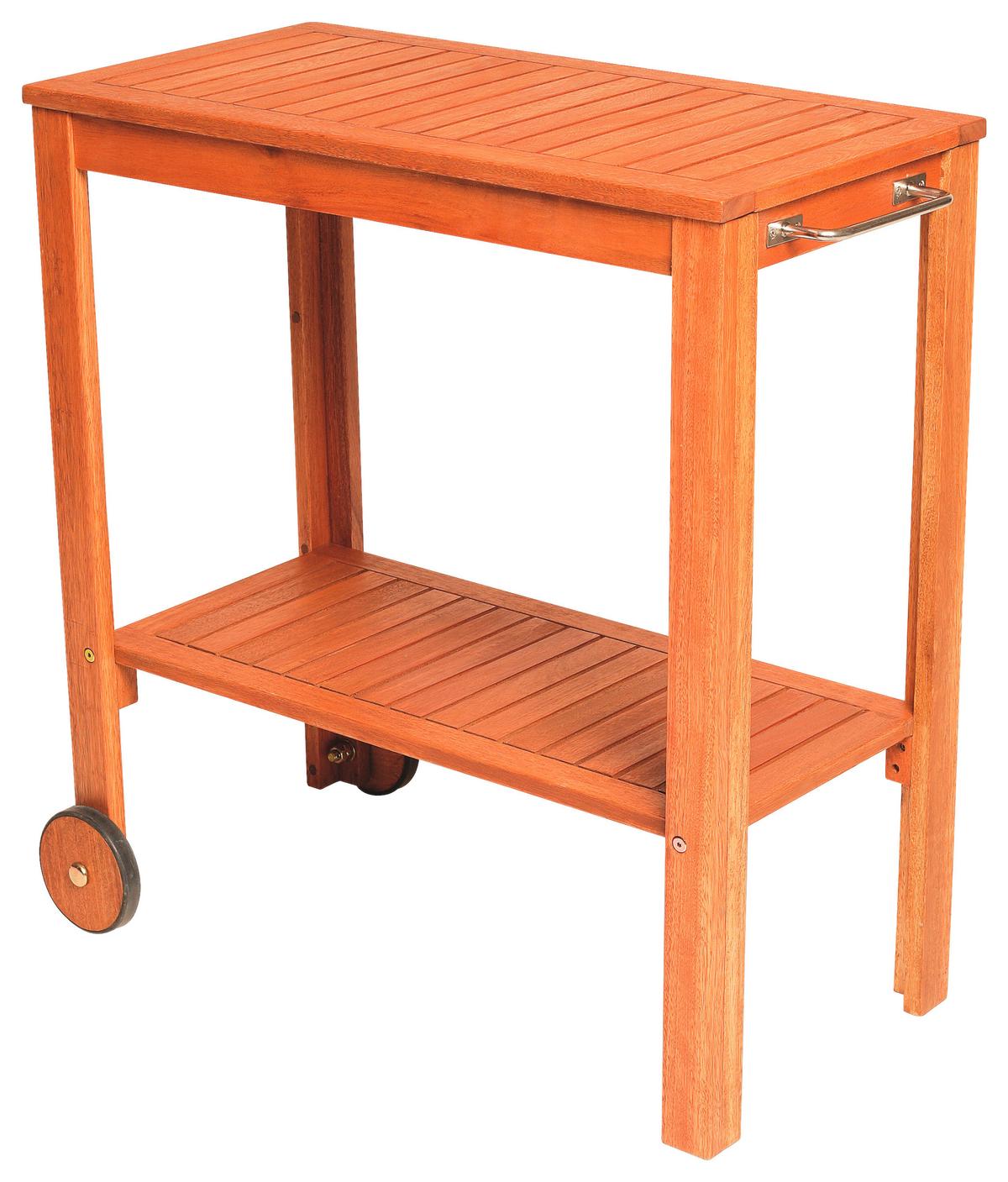 Barwagen aus Eukalyptus, natur - Naturfarben, KONVENTIONELL, Holz (45/85/84cm) - Gardenson