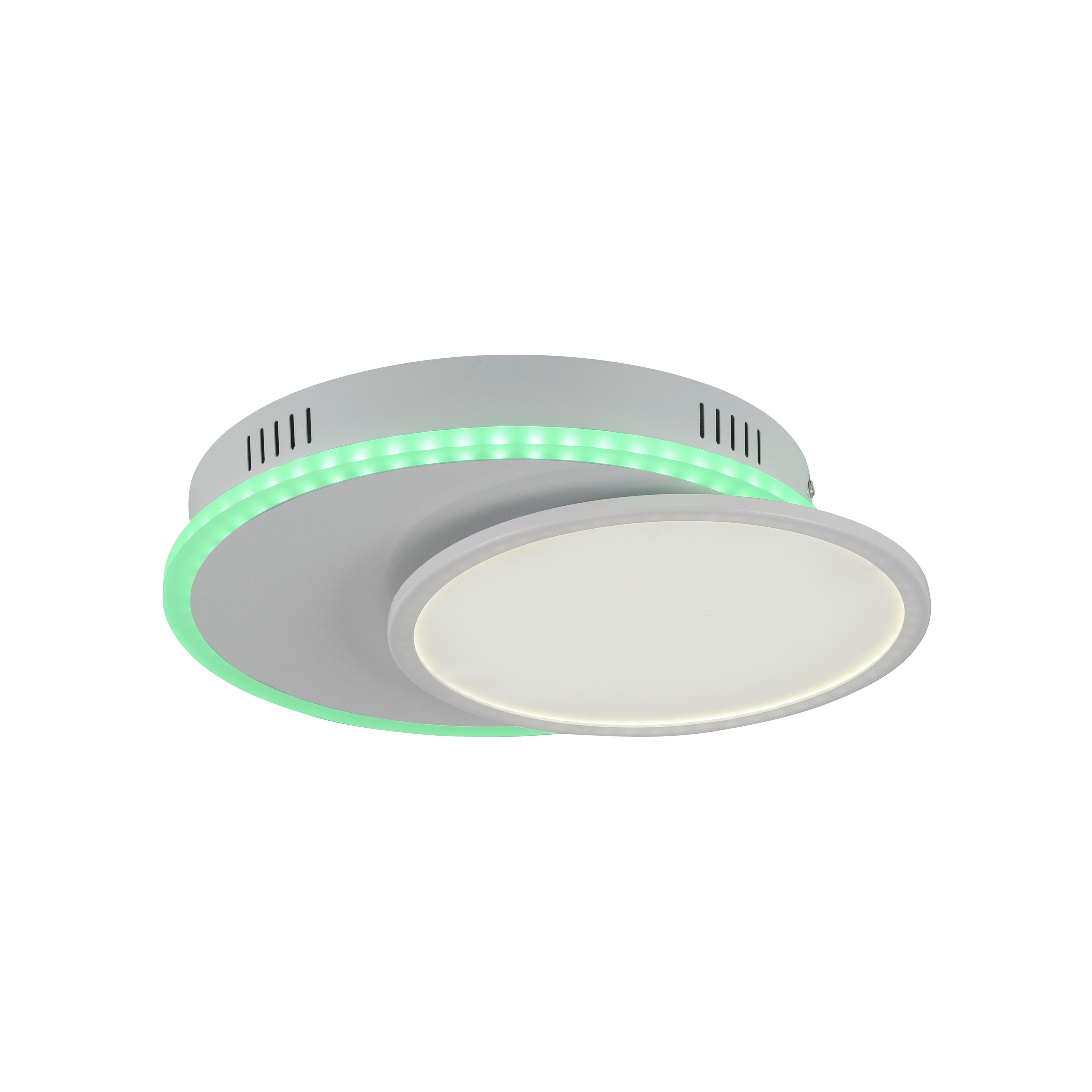 LED-Deckenleuchte Arenda Weiß max. 16 Watt - Weiß, Design, Kunststoff/Metall (45/33/7,5cm)