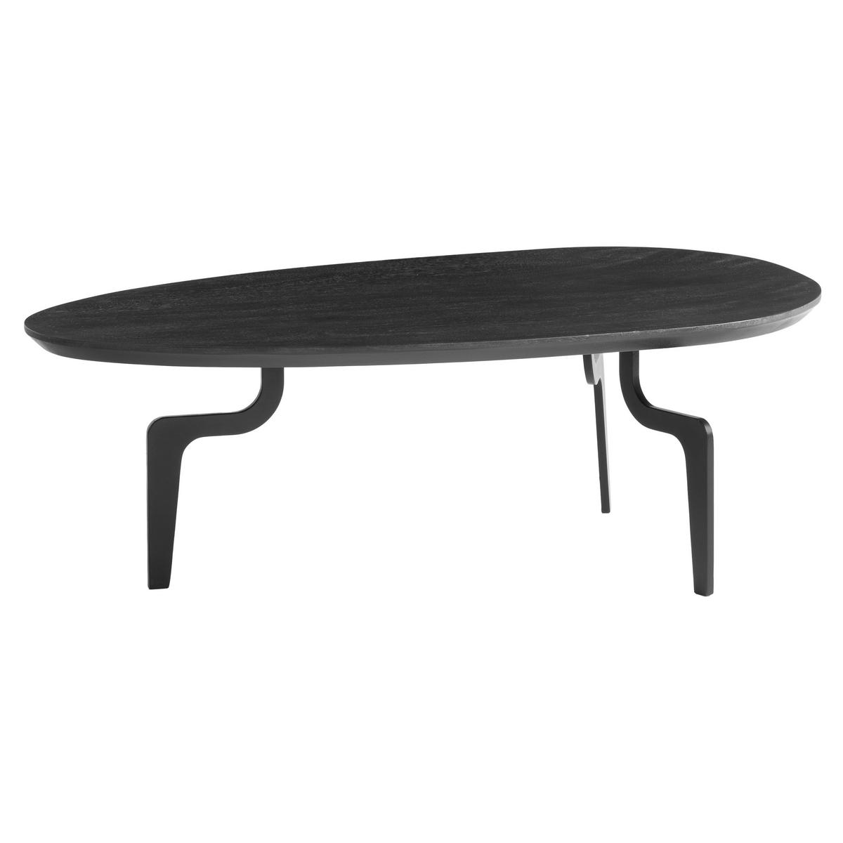 COUCHTISCH WL7.126 - Schwarz, Design, Holz/Metall (86/50/30cm) - Livetastic
