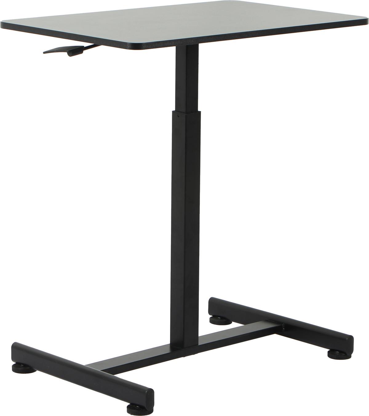 Schreibtisch Danny Schwarz - Schwarz, MODERN, Holzwerkstoff/Metall (75/48/75-110cm) - Mömax