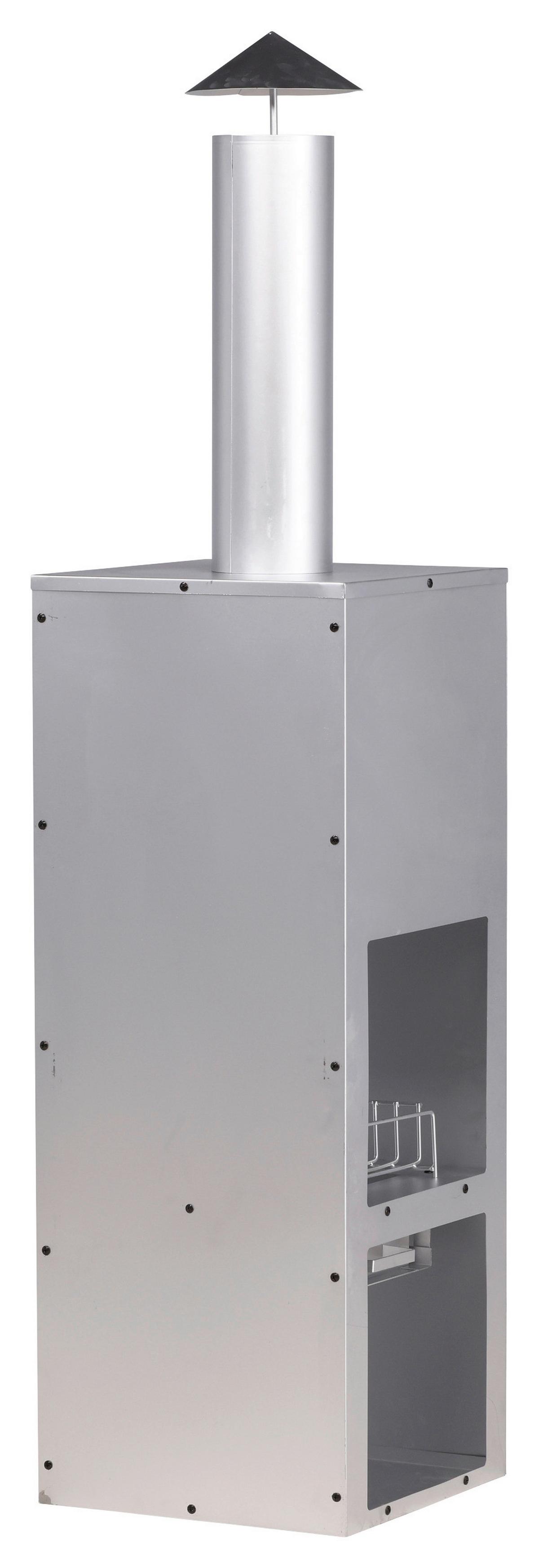 Feuerstelle Makarima ca. 45x199x45 cm Silber - Silberfarben, KONVENTIONELL, Metall (45/199/45cm) - Gardenson