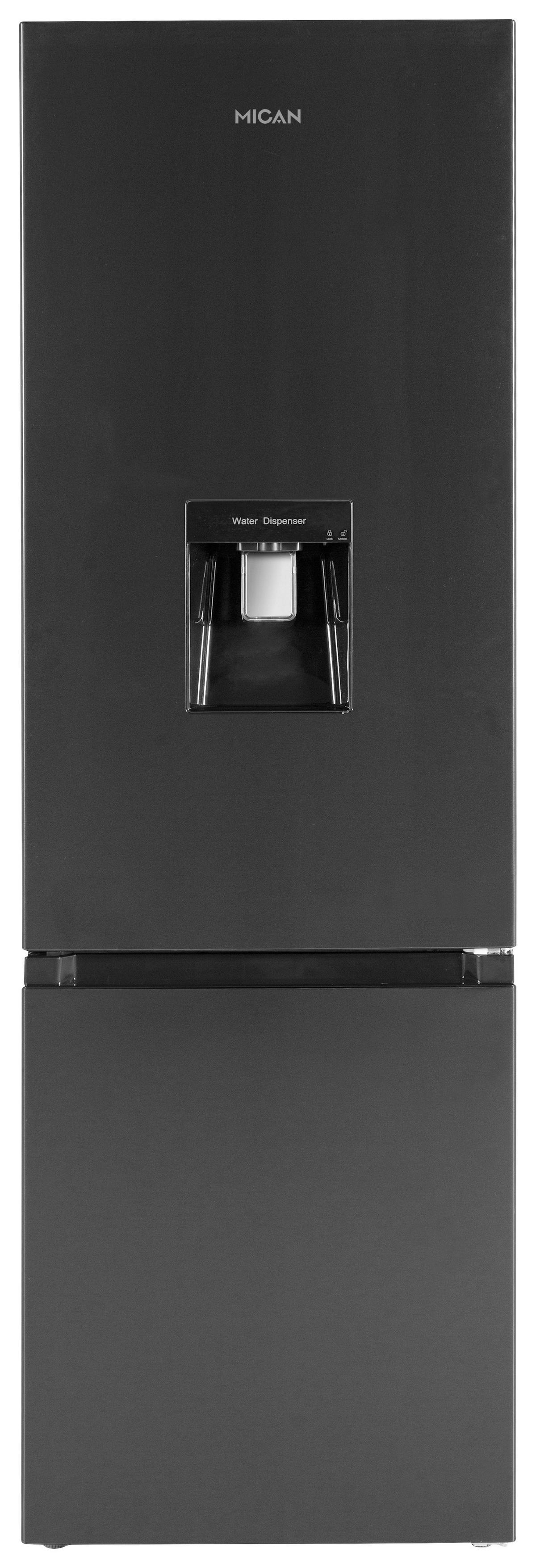 Kühl-Gefrier-Kombination SKHABMFDIWSE Schwarz - Schwarz, Basics, Glas/Metall (54,5/178/54cm) - Mican